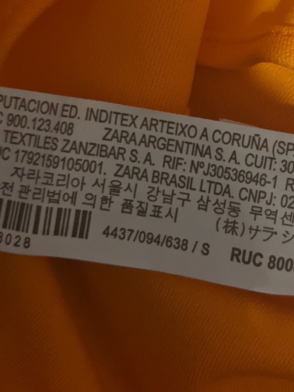 Zara - Draped Short Dress with Ruching 4437/094 | Small | Orange Tangerine - Picture 7 of 14